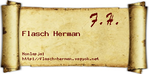 Flasch Herman névjegykártya
